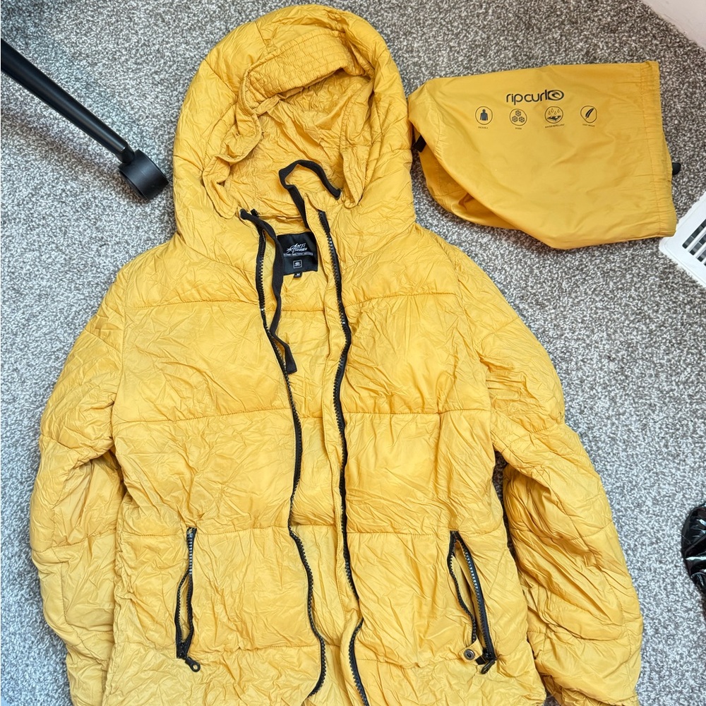 Yellow Rip Curl Puffer
